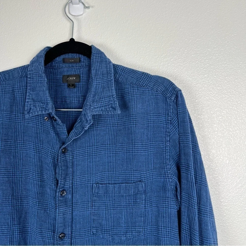 J Crew‎ Button Up Shirt Blue Sz L